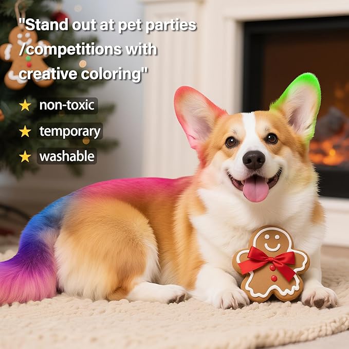 Temporary Hair Color, Hair Wax Color For Gifts, Birthday,Party, Cosplay DIY, Halloween, Christmas (4, Red Orange Blue Green)