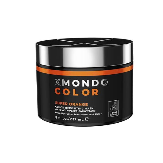 XMONDO Hair Super Orange Depositing Mask & Semi-Permanent Orange Dye | Infused with Bond Booster Technology & Hyaluronic Acid for Nourishment, Revitalization & Repair, Vegan Formula, 8 Fl Oz 1-Pack