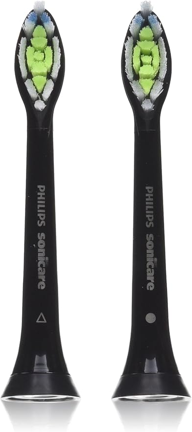 Philips Sonicare Genuine DiamondClean Replacement Brush Heads, Black, 2 Pack, HX6062/94