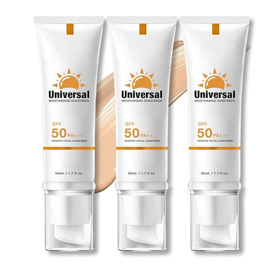Tinted Sunscreen For FaceSPF 50,Universal Protector Solar 50 Face Sunscreen Moisturizer, No White Cast, No Sticky,Suitable for all Skin Types and UV Protection, Travel Size Sunscreen (3pcs)