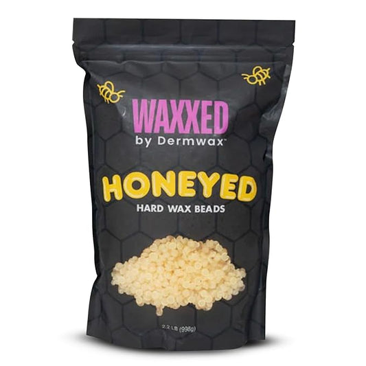 WAXXED Honeyed Hard Wax Beads 2.2LB – Fast Melt Low Temp Wax for Hair Removal – Golden Gel Wax Beads with Smooth Application & Clean Removal – Gentle for Sensitive Skin – Professional Salon & Home Use