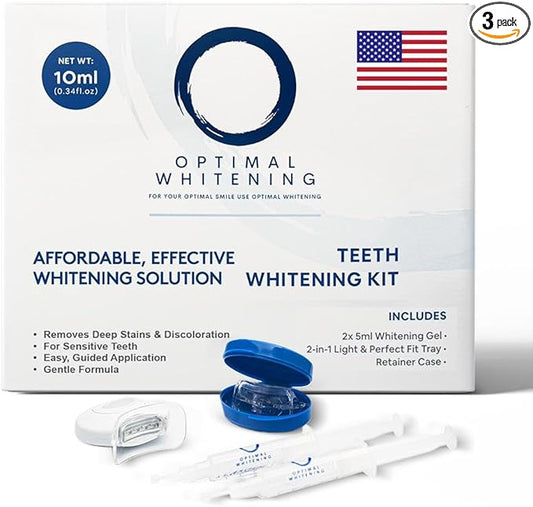 Teeth Whitening Kit | Custom-Fit Trays & Brightening Gel | Removes Deep Stains for Radiant Smile | Gentle Teeth Whitener | Personal Care Product for Self Care & Hollywood Results