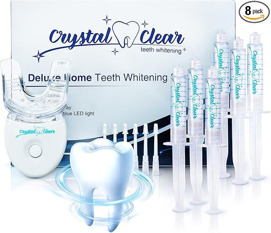 Teeth Whitening Kit 35% Carbamide Peroxide Gel, US Dentists Recommended Professional LED Light, 30ml Whitening Gel with Tray, Soti X Crystal Clear Teeth Whitening Kit