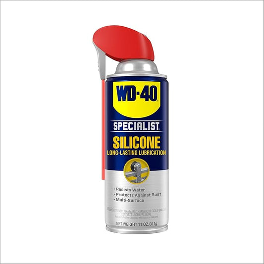 WD-40 Specialist Silicone Lubricant with Smart Straw Sprays 2 Ways, Twin-Pack, 11 OZ, [12-Pack]