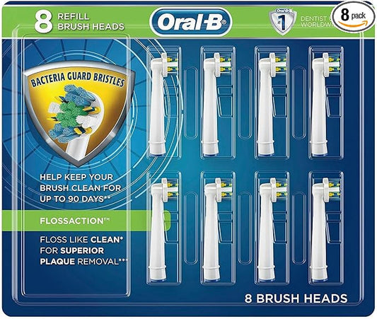 Oral-B - Floss Action Replacement Brush Heads,8 Pieces